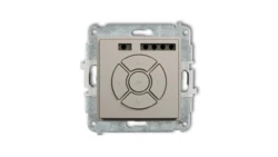 ICON Mechanizm elektronicznego sterownika roletowego (sterowanie lokalne i pilotem, sterowanie strefą i podstrefą) taupe 60ISR-4