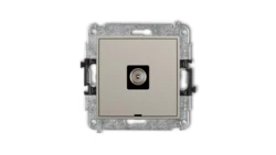 ICON Mechanizm gniazda antenowego pojedynczego TV, bez pola opisowego taupe 60IGTVBO-1