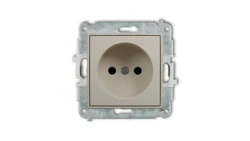 ICON Mechanizm gniazda pojedynczego bez uziemienia 2P (przesłony torów prądowych) taupe 60IGP-1p