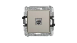 ICON Mechanizm gniazda komputerowego pojedynczego 1xRJ45, kat. 8, ekranowany, 8-stykowy, bez pola opisowego taupe 60IGKBO-11