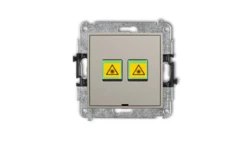 ICON Mechanizm gniazda światłowodowego/optycznego podwójnego, bez pola opisowego taupe 60IGOPBO-2