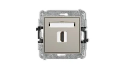 ICON Mechanizm gniazda pojedynczego HDMI 2.1, 8K taupe 60IHDMI-5