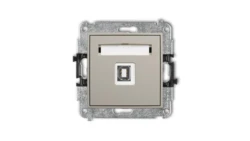 ICON Mechanizm gniazda pojedynczego USB A-B 2.0 taupe 60IGUSB-3