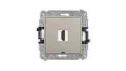 ICON Mechanizm gniazda pojedynczego HDMI 2.1, 8K, bez pola opisowego taupe 60IHDMIBO-5