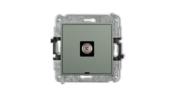 ICON Mechanizm gniazda antenowego pojedynczego TV, bez pola opisowego szałwiowy 61IGTVBO-1