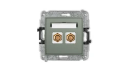 ICON Mechanizm gniazda antenowego podwójnego typu F (SAT) pozłacany szałwiowy 61IGF-2.1