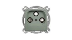 ICON Mechanizm gniazda abonenckiego 2 wyjścia SAT + TV szałwiowy 61IGSN