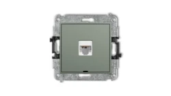 ICON Mechanizm gniazda komputerowego pojedynczego 1xRJ45, kat. 6, 8-stykowy, bez pola opisowego szałwiowy 61IGKBO-3