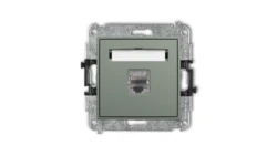ICON Mechanizm gniazda komputerowego pojedynczego 1xRJ45, kat. 8, ekranowany, 8-stykowy szałwiowy 61IGK-11