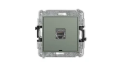 ICON Mechanizm gniazda komputerowego pojedynczego 1xRJ45, kat. 6, ekranowany, 8-stykowy, bez pola opisowego szałwiowy 61IGKBO-5