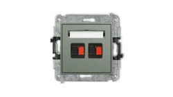 ICON Mechanizm gniazda głośnikowego podwójnego szałwiowy 61IGG-2