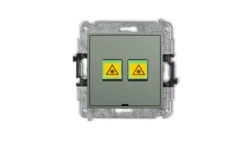 ICON Mechanizm gniazda światłowodowego/optycznego podwójnego, bez pola opisowego szałwiowy 61IGOPBO-2