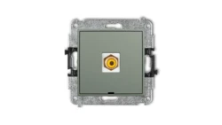 ICON Mechanizm gniazda pojedynczego RCA, bez pola opisowego (typu cinch - żółty, pozłacany) szałwiowy 61IGRCABO-1