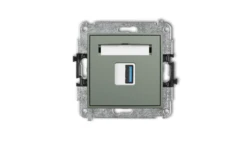 ICON Mechamizm gniazda pojedynczego USB A-A 3.0 szałwiowy 61IGUSB-5