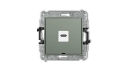 ICON Mechanizm gniazda pojedynczego 1xUSB C-C, bez pola opisowego szałwiowy 61IGUSBBO-7