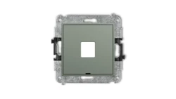 ICON Mechanizm gniazda multimedialnego pojedynczego bez modułu, bez pola opisowego (standard Keystone) szałwiowy 61IGMBO-1P