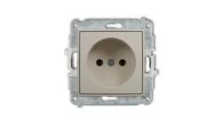 MINI Mechanizm gniazda pojedynczego bez uziemienia 2P (bez przesłon torów prądowych) taupe 60MGP-1