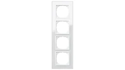 VESTRA ramka czterokrotna szkło IP20 biały 3874-62