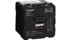 gallery Ładowarka USB A+C 3A mechanizm 2M WXF113