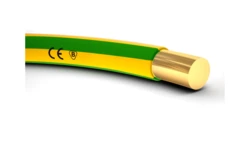 Przewód instalacyjny H05V-U (DY) 2,5 żółto-zielony /100m/