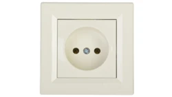 Gniazdo pojedyncze 2P, kremowy Asfora EPH3000123