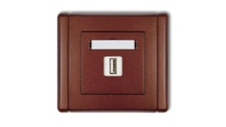 FLEXI Ładowarka USB pojedyncza, 5V, 1A brązowy metalik 9FCUSB-1