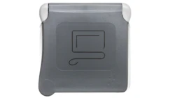 PLEXO55 Gniazdo pojedyncze z/u 16A z blokadą czerwone 069553