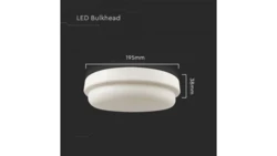 Plafoniera LED 18W 1820lm 6400K IP54 Okrągła fi195 Mleczny 10200