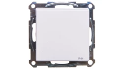 Merten System M Gniazdo pojedyncze z/u 16A IP44 z przesłonami i klapka białe MTN2514-0325