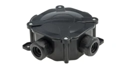 Puszka n/t hermetyczna PH PG16 75x75x33 5x4mm2 IP67 czarna A.0035C