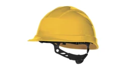 Hełm budowlany z polipropylenu z regulacją obwódu głowy od 53 do 63 cm kolor żółty rozmiar REGULOWANY TETE QUARUP3JA