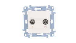 Simon 10 Gniazdo antenowe R-TV końcowe separowane białe IP20 CAK.01/11