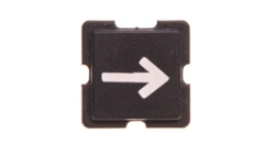 Wkładka przycisku 16mm płaska czarna z symbolem KIERUNKI RUCHU kwadrat 32TQ18 088125