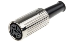 Gniazdo Din 6 -pinowe Żeński Montaż na kablu 60 V AC /50szt./