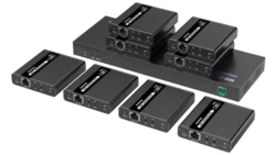 Extender HDMI 1x8 4K30Hz do 40m po skrętce Kat6 IR PoC