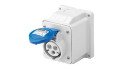 Gniazdo stałe 3P 32A 230V niebieskie IP44 10 6H IEC 309 HP GW62415 /opak. 16/