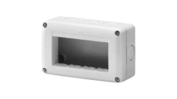 Obudowa 132x82x55mm 4-moduły pozioma szara IP40 GW27004 /opak. 2/