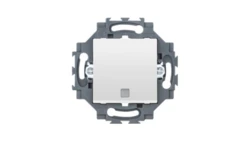 Łącznik pojedynczy 1P 10AX, podświetlany z okienkiem, samozaciski, biały, Dahlia GW35006W