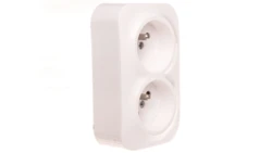 FORIX Gniazdo podwójne z/u 16A białe 782419