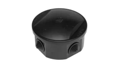 Puszka hermetyczna S-BOX 80x40, 4 dławiki, okrągła, odporna na UV, czarna, IP44 /S-BOX 026CO/