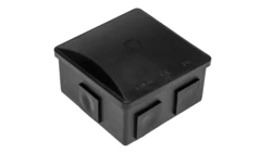 Puszka hermetyczna S-BOX 80x80x40, 6 dławików, kwadratowa, odporna na UV, czarna, IP44 /S-BOX 036C/