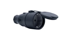 Gniazdo gumowe NOVA 230V 16A IP44 SCHUKO czarne