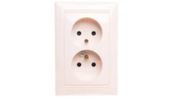 VALENA Gniazdo podwójne z/u 16A IP20 kremowe 774178