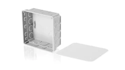 Puszka podtynkowa rozgałęźna z pokrywą, 150 x 150 x 60 mm szary E142 83142002