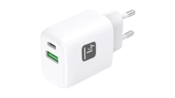 Ładowarka Sieciowa GaN Techly USB-C PD 20W i USB-A QC 18W Quick Charge IPW-USB-20WACG
