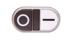 Przycisk sterowniczy 22mm podwójny biało/czarny z samopowrotem bez adaptera /I-0/ LPCB7224
