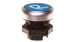Napęd przycisku 22mm niebieski z samopowrotem bez adaptera symbol /R/ LPCB1176