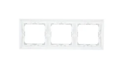 VALENA Ramka potrójna pozioma srebro 770493