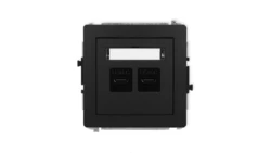 DECO Mechanizm ładowarki USB podwójnej 2xUSB C, 30W max. czarny mat 12DCUSB-9