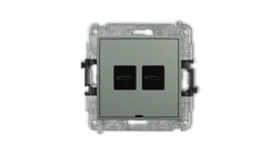 MINI Mechanizm ładowarki USB podwójnej 2xUSB C, 30W max., bez pola opisowego szałwiowy 61MCUSBBO-9